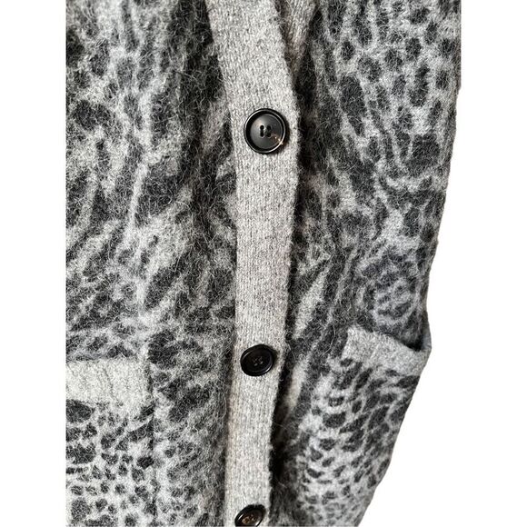 Rails Oslo Printed Alpaca & Wool-Blend Cardigan size L Gray Black - Picture 10 of 13